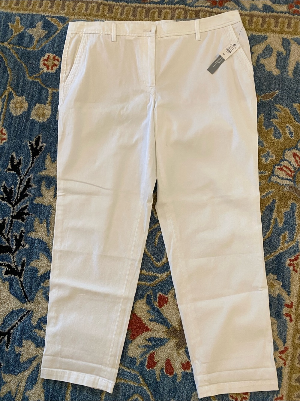 💐Talbots Relaxed Chino Pants • 12 Petite • White • NWT - Picture 2 of 8